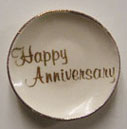 Dollhouse Miniature Happy Anniversary Plate